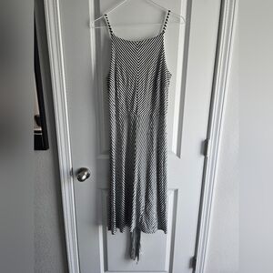 Ann Taylor Black and White Asymmetrical Dress